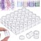 BigOtters Diamond Painting Storage Containers, Portable Bead Storage Organizer with Lids Bead Organizer Small Diamond Painting Containers Glitter Containers for Crafts, Jewelry, 6.3 X 5.3 X 1.4inch